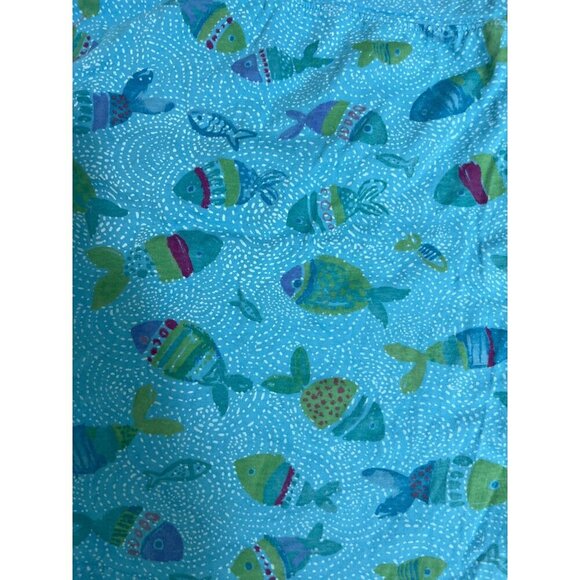 Fresh Produce Ocean Blue Fish Skirt Womans M Fishies - Picture 7 of 7